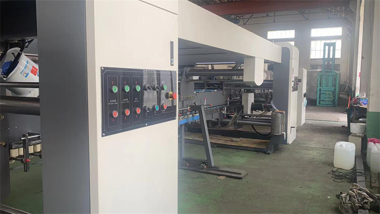 Hang Plate Corrugated Flexo Printing Machine With Slotter Cardboard Folder Gluer Machine