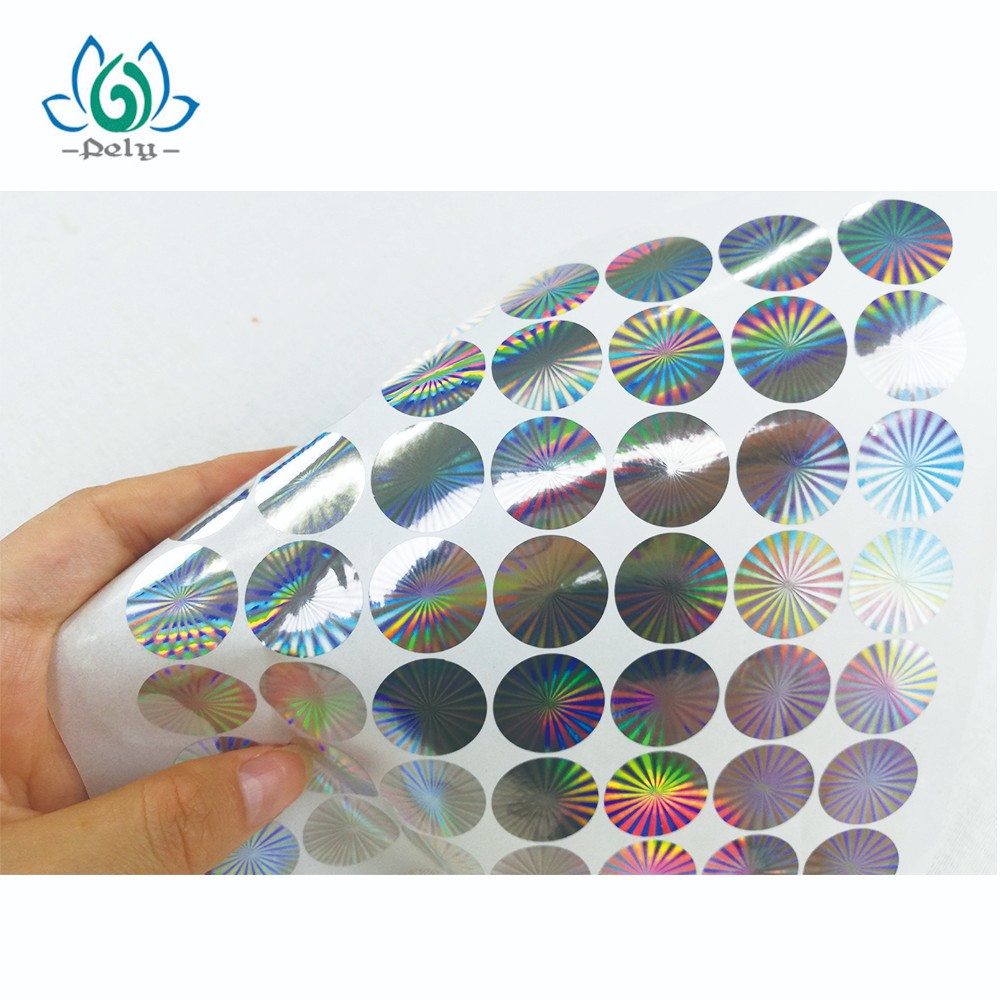 Anticounterfeiting Silver Goil 3D Tamper Proof Barcode Labels