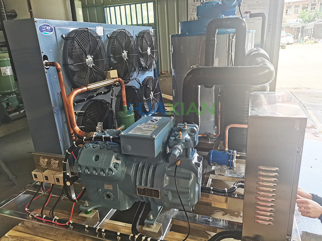 Air Cooled Refcomp Compressor 5 Tons Flake Ice Machine For Fish Storage