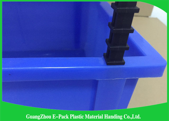 Shelf Wall Mounted Industrial Plastic Storage Boxes , Heavy Duty Plastic Stackable Bins