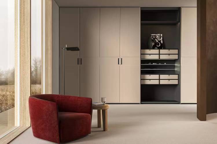 YALIG Models Leather Doors Wardrobe Door Designs with Wooden Material