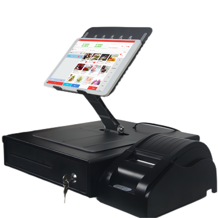 16GB SDK Function Smart Tablet POS System with 58mm Thermal Printer and Cash Drawer