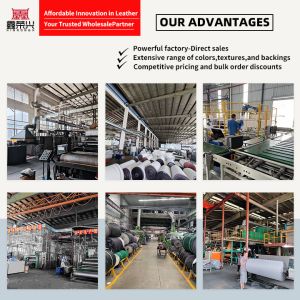 58 Colors PVC Leather with Double Brushed Backing and Embossed Pattern for Bags