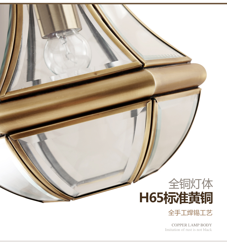 Europe Lustre Copper Led Pendant Chandeliers Lamp Glass Corridor Led Chandelier(WH-CI-140)