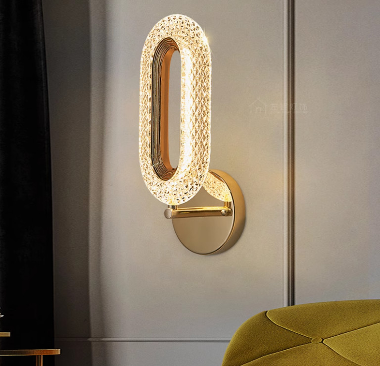 Wall lamp bedroom bedside lamp simple modern living room background wall lamp Nordic light luxury creative villa hotel corridor lamp