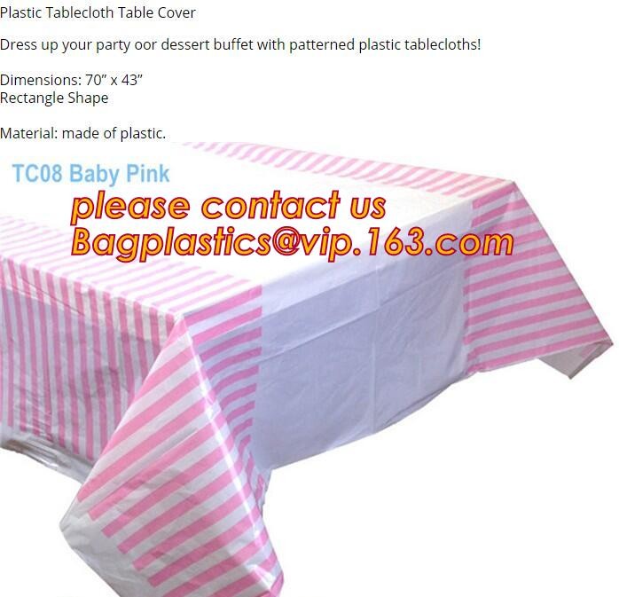 WHOLESALE DISPOSABLE PE PRINTED POLKA DOTS PARTY TABLE CLOTH, TABLE COVER,1PCS/BAG,600BAGS/CTN,SEASONAL PACKAGING TPU EV