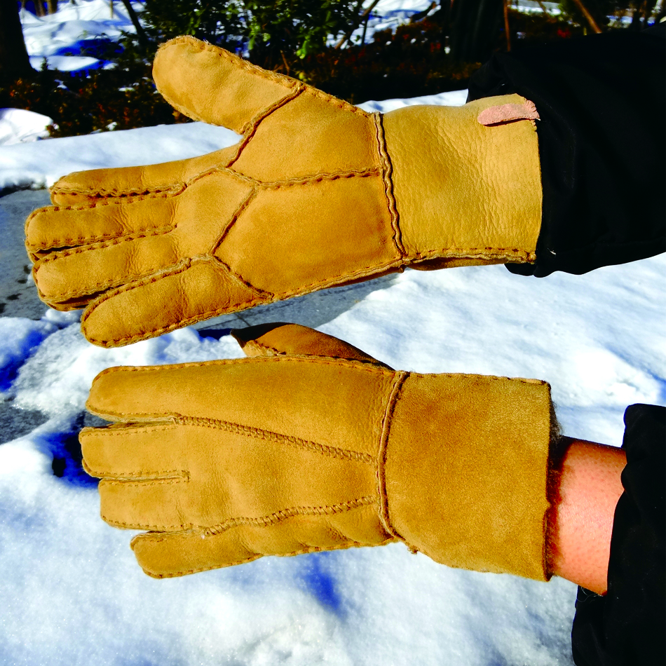 Manufacturer customized ladies shearling sheepskin gloves