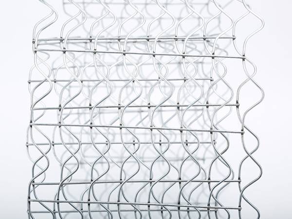 The front view of CWC mesh with 8 line wires