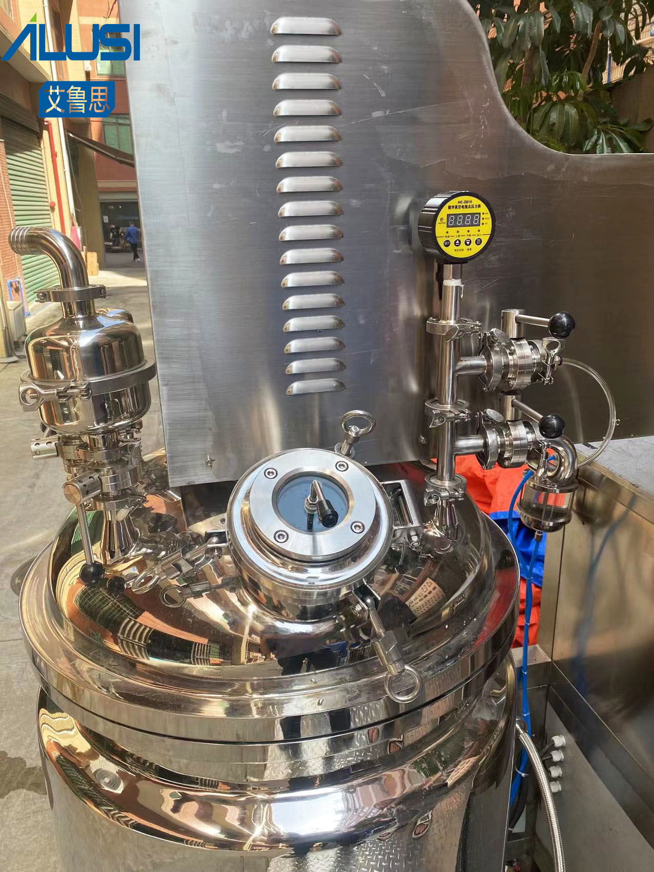 200L Hydraulic Lifting Vacuum Emulsifying Mixer Machine Lotion Mixing Homogenous Emulsifier