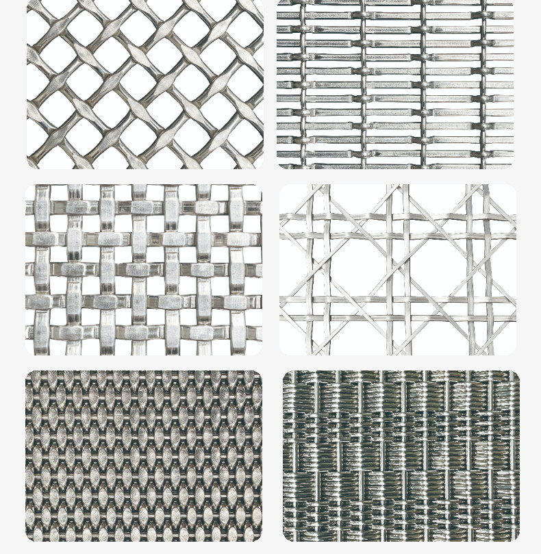 316 Stainless Steel Architectural Mesh Metal Mutli Color For Cabinet Insert
