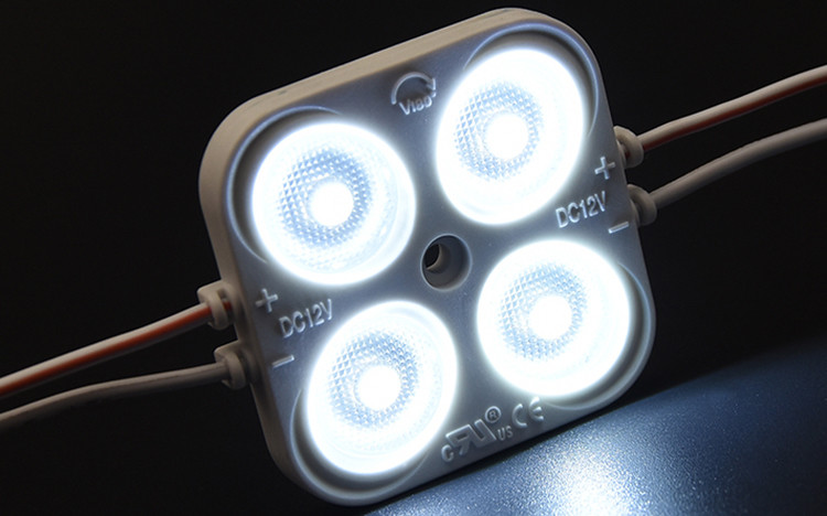 High Power Dimmable LED Module Light 2835 4 Lamp Square 12V 24V Waterproof IP67