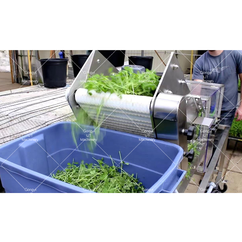 Automated Microgreen Tray Harvesting Machine Quick-Cut Greens Harvester for Aquaponics