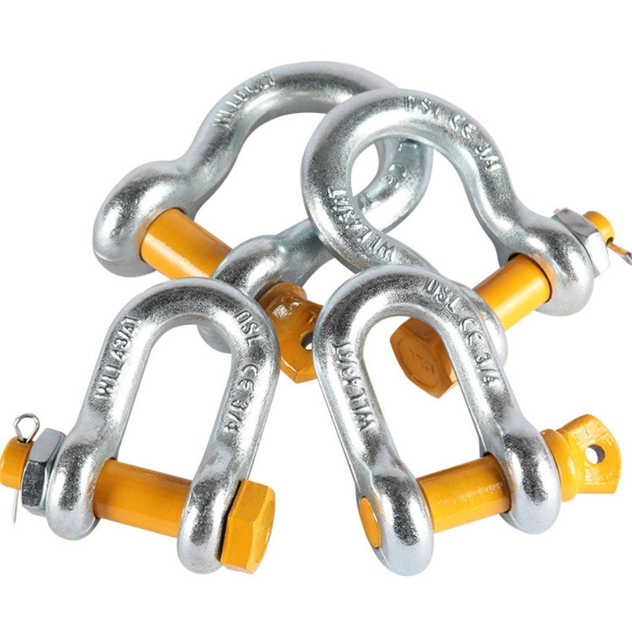 U Type D Shackles for Heavy Lifting Galvanized Steel Forged Screw Pin Anchor Shackle