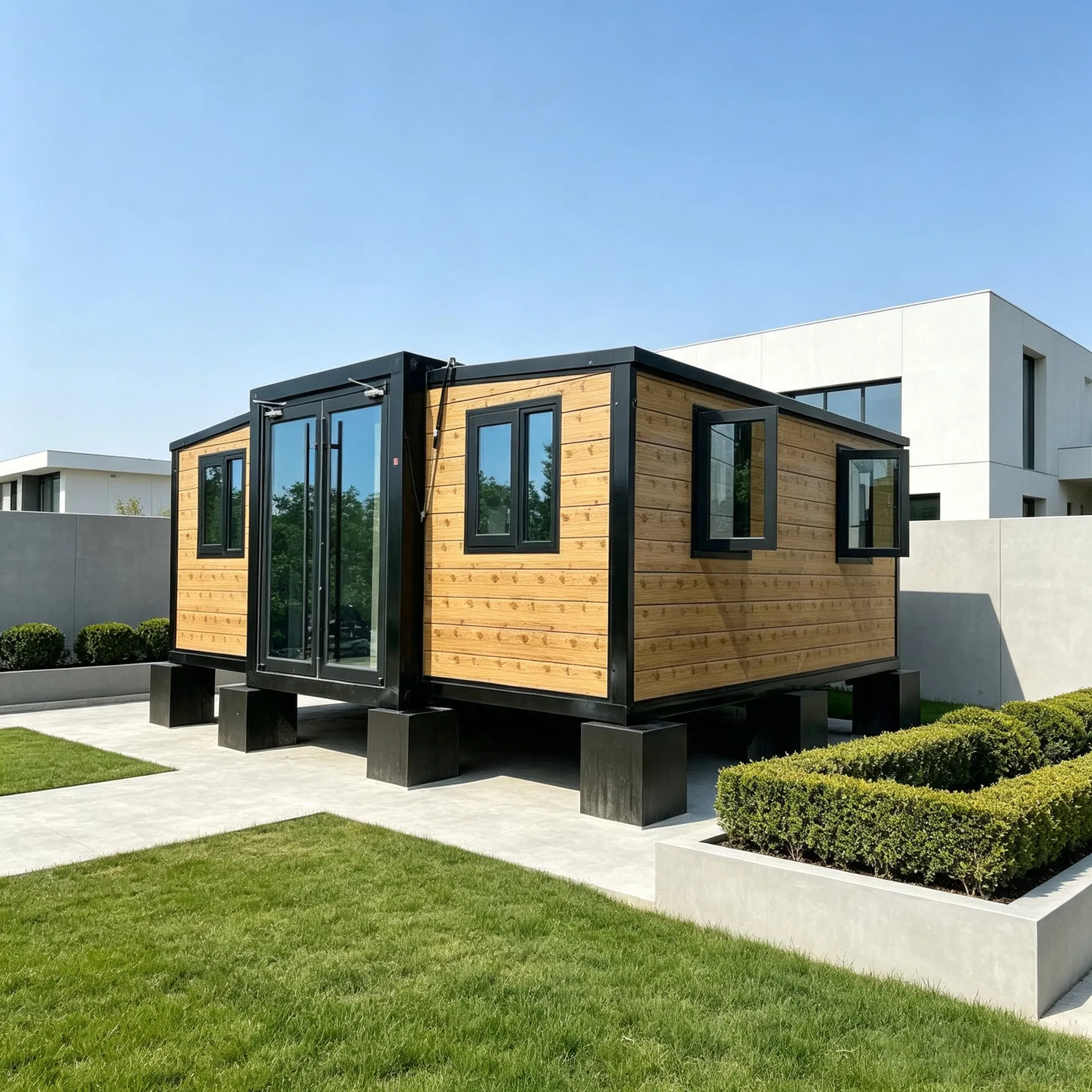 Expandable container house modular expandable design offering flexibility and convenience for multiple application needs