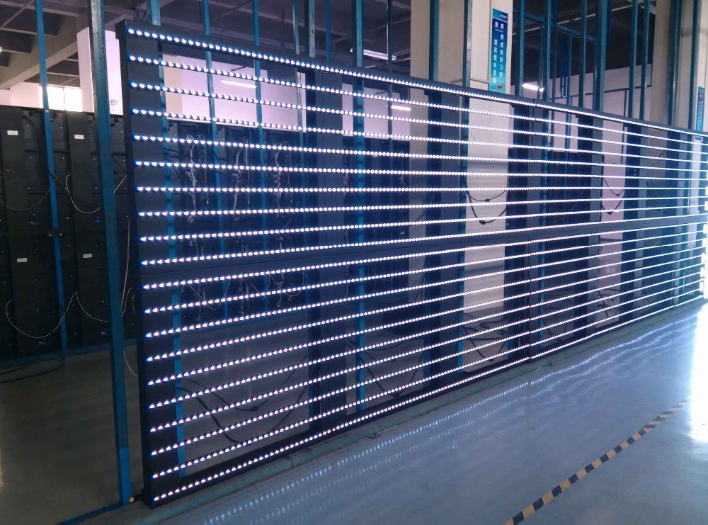 Indoor P7.8 Transparent LED Display Digital LED Video Mesh Customizable