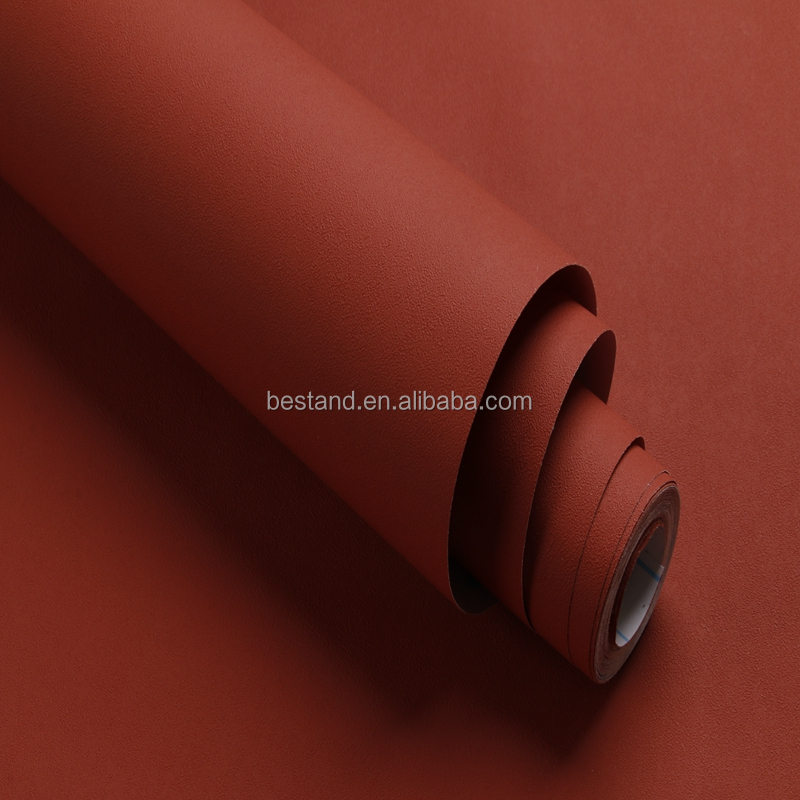 Solid Color Vinyl Paper Beautiful Plain Color Modern Korean Decorative Wallpaper for Apartment
