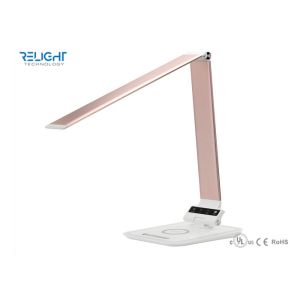  Silver Color Wireless Charger Cordless Desk Lamp With Touch Swith For Iphone X And Iphone 10 Manufactures