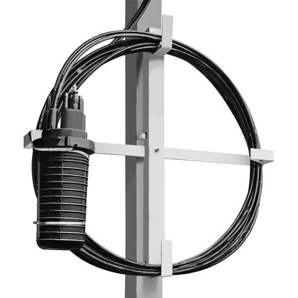 Outdoor Stainless Steel Fiber Optic Cable Storage Rack On Pole Tower With