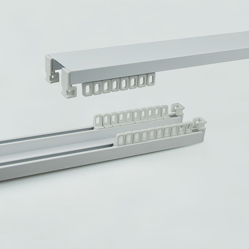 Ceiling Wall Mount Aluminum Material 2 Track Double Curtain Rail With Curtain Rail Track Gli