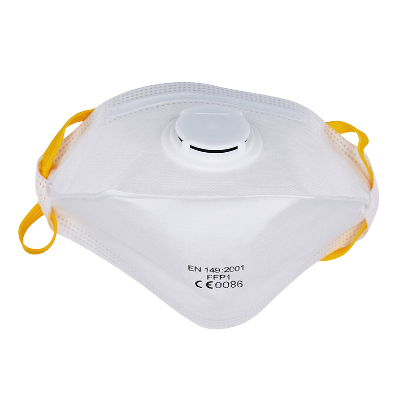 20pcs Wrapped Flat-fold Respirator Dust Mask with Valves FFP1/FFP2/FFP3 Earloop V-C Design