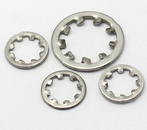 M4x12 Size Stainless Steel Internal Tooth Lock Washer Zinc Plate Surface