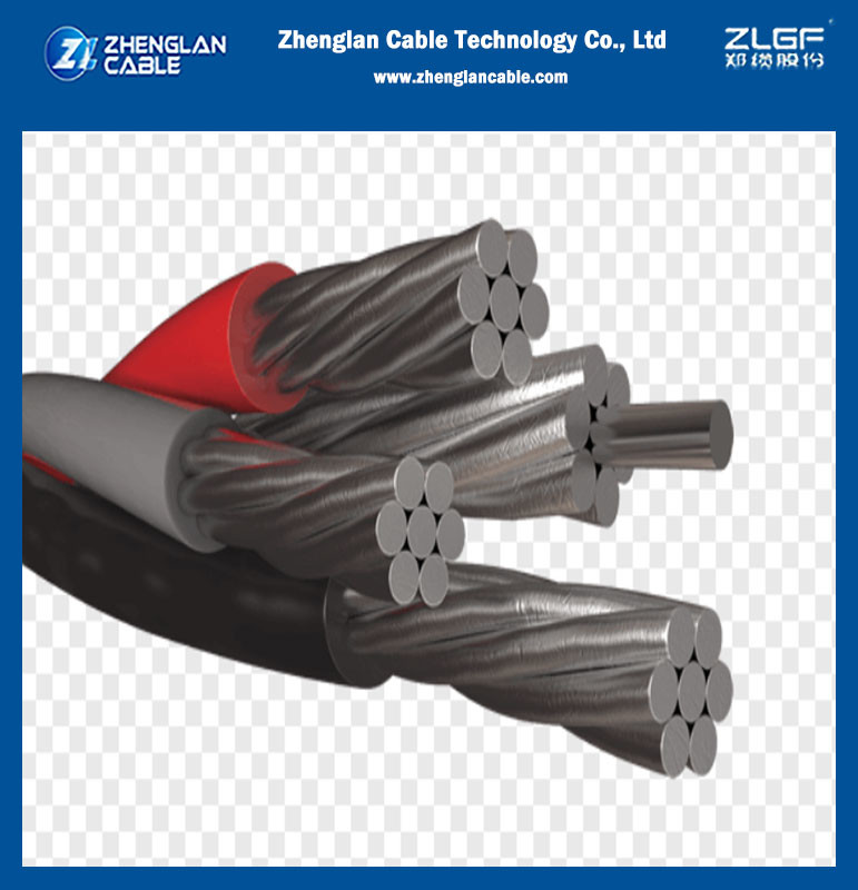 Low Voltage Overhead Aluminum Wire ABC Cable 4 Core 16mm 25mm 0.6/1KV