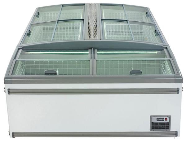 1040L Top Four Sliding Glass Door Island Display Freezer / Horizontal Commercial
