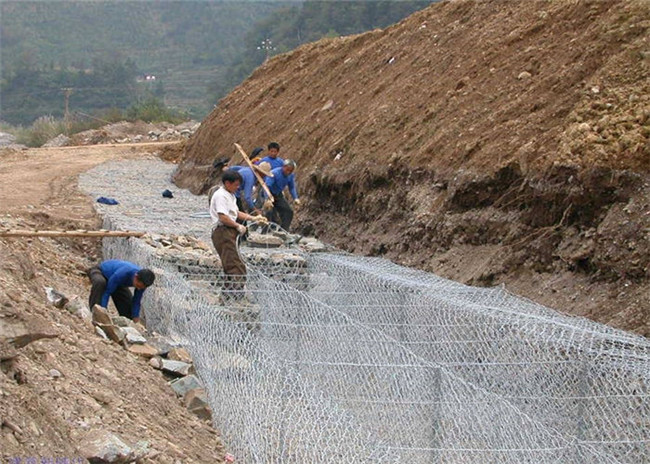 270g/M2 Zinc Coated Box Gabion Flood Control Stone Filled 3m X 1m X 0.5m