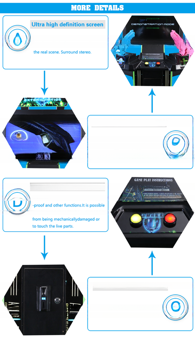 Customized 42LCD Alien Arcade Shooting Game Machine Aliens Extermination Arcade Machine