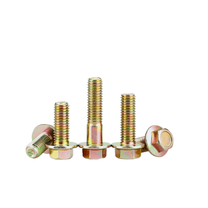 Customized Stainless Steel Full Thread Hex Flange Bolt 8.8 10.9 M6 M8 M10 x 125mm M12