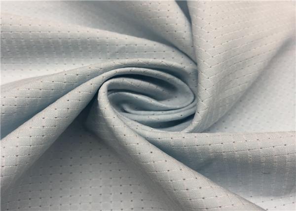 Grey Color Hole Pattern Breathable Outdoor Fabric 100D +100D * 100D + 100D Yarn