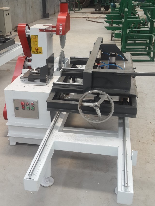Competitive Two Blades Wood Mill Twin-axis Circular Saw Machine for Squares&Flooring Processing