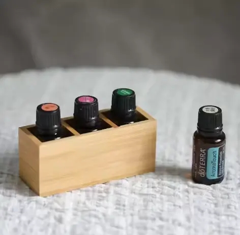 Wooden Essential Oil Display Stand Tabletop Essential Oils Perfume Storage Racks Oil Bottles Holder