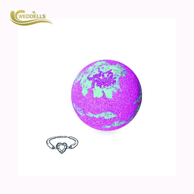 OEM Available Natural Organic Bath Bombs , Custom Fizzy Bath Bombs With Rings