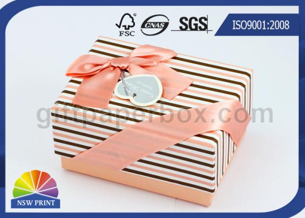 Fashion Reusable Hard Cover Pink Lovely Paper Box with Dividers Inside , Wedding