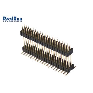 Double Layer 40P PA6T Insulator Pin Header Connector 1.0*1.5mm