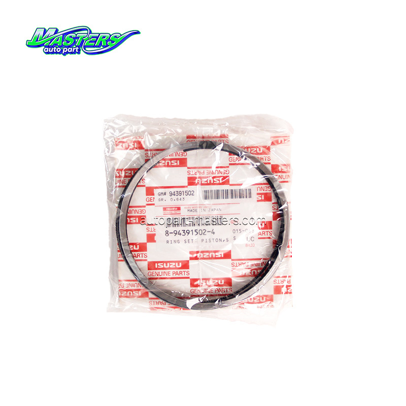 Masters 8-94391502-4 Piston Ring Set 8943915024 For ISUZU FRR FSR FTR
