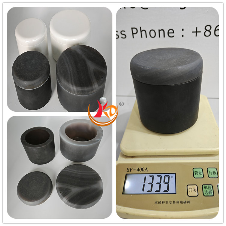 Agate Grinding Bowl with Lid and Seal Ring Comfort mill Jars for pulverisette 6