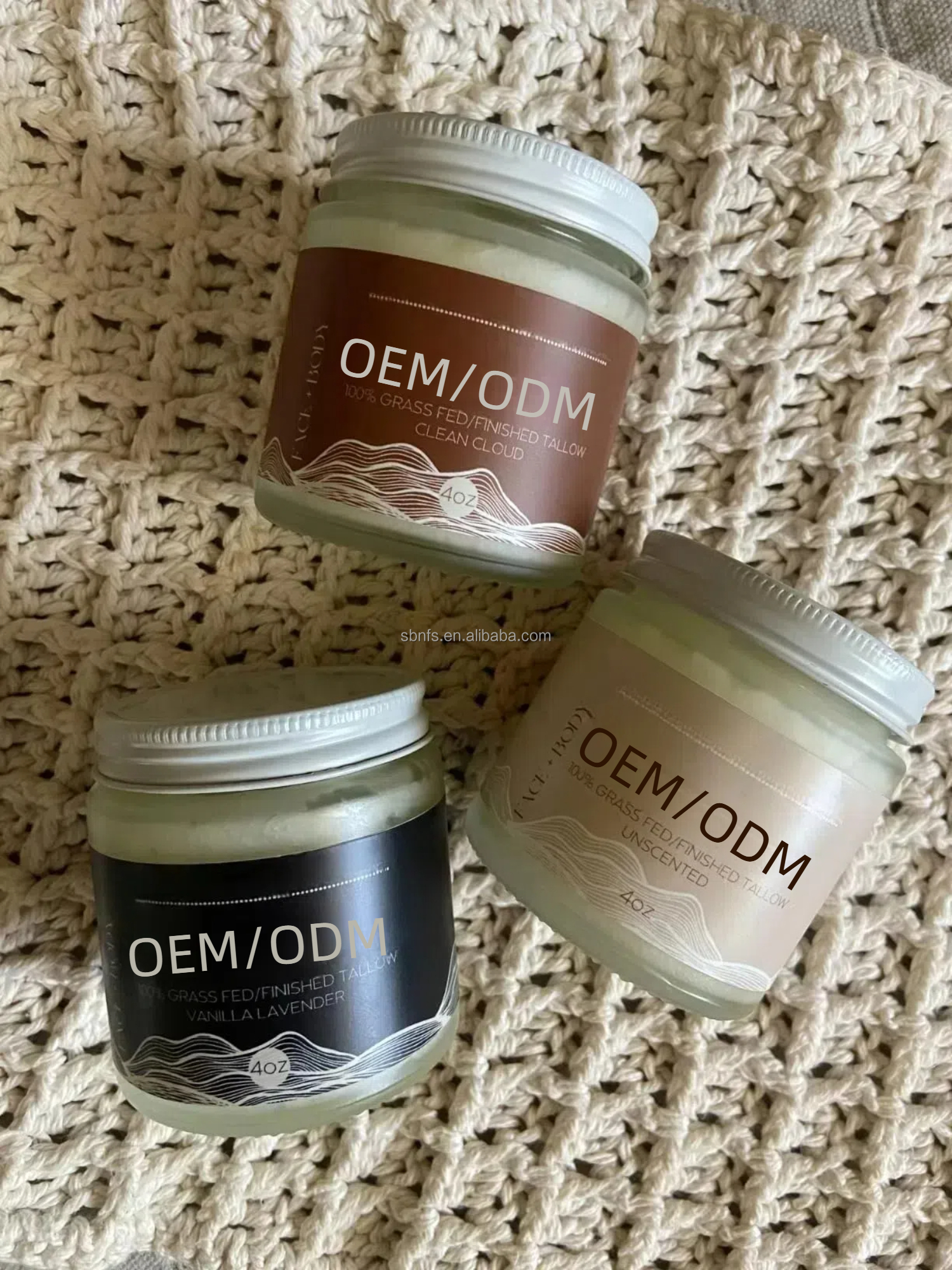 Wholesale Deeply Moisturizing Body Lotion Natural Sweet Almond Oil & Grass Fed Beef Tallow Nourishes Face Body Skin Care