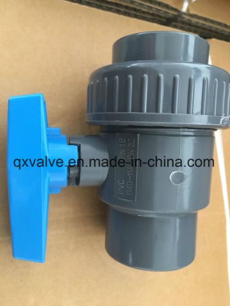 110mm PVC Single Union Ball Valve Shutoff Function for Hot Water Distribution