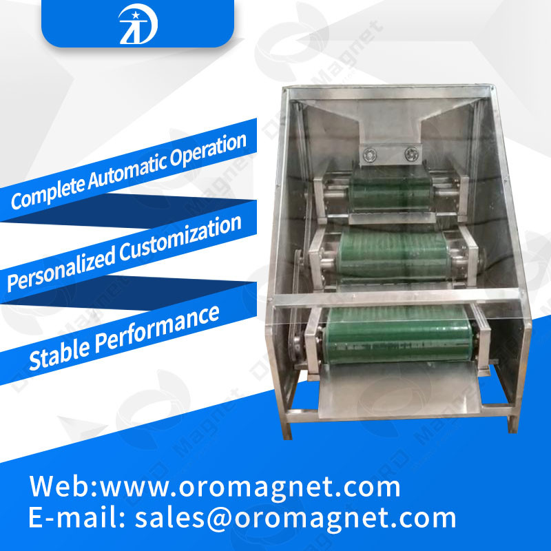 Dry Process High Intensity Belt Type Magnetic Separator With Double Rollers by Conveyor