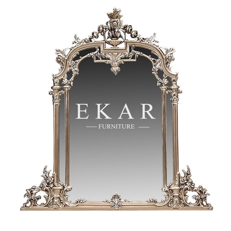 Vintage Dressing Mirror Wooden Carved European Style Gold Antique Mirror LS-A132F