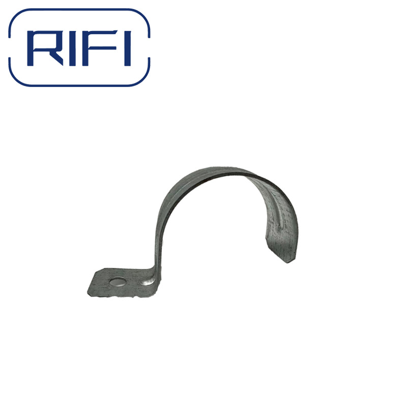 Silver EMT Conduit Fittings 3/4" EMT One Hole Strap Galvanised for securely fastening EMT conduit to various surfaces.