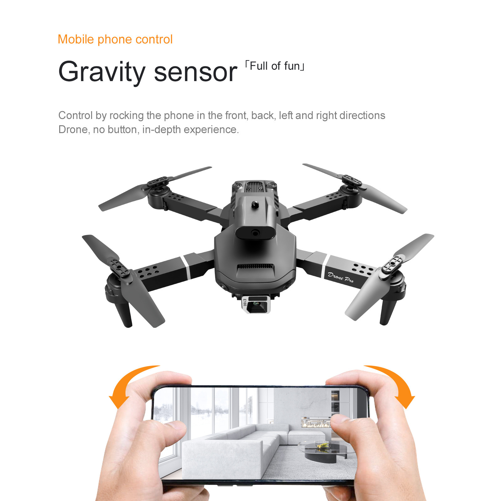 Foldable Drones E100 with 4k camera Obstacle avoidance Real-time Transmission Toy Drones