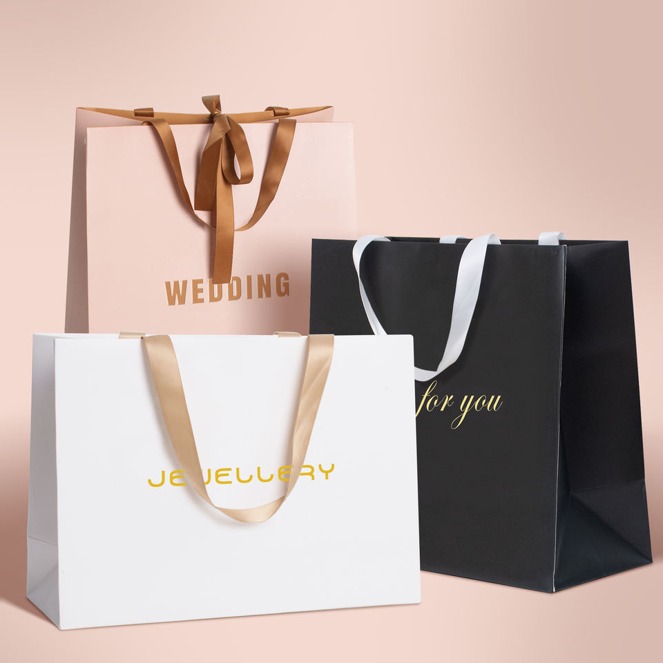 Industrial CMYK 4 Color Offset Printing Paper Bag For Shoes Clothing With Custom Logo