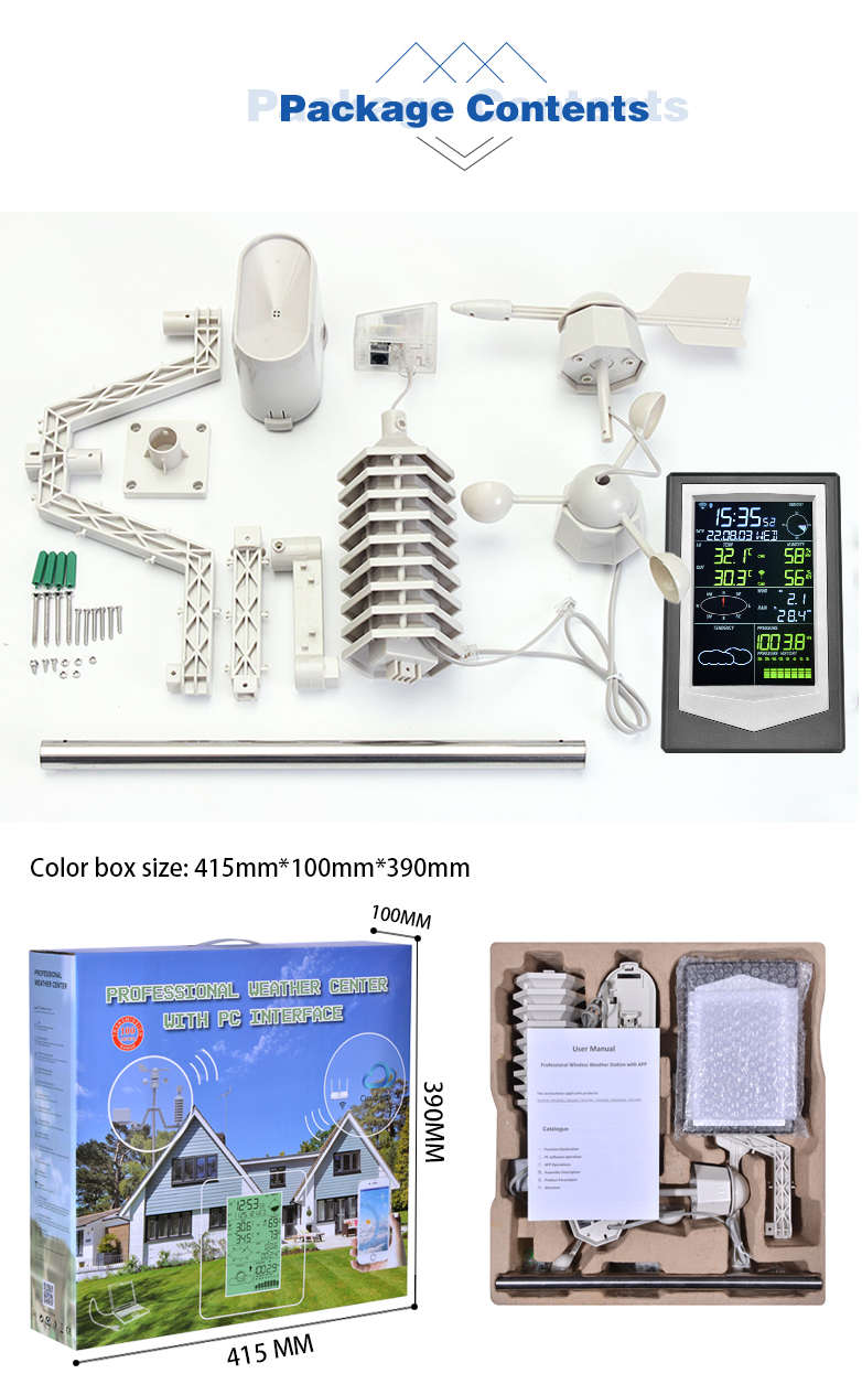 Get Accurate Readings With Outdoor Wireless Smart Weather Station And Color Display