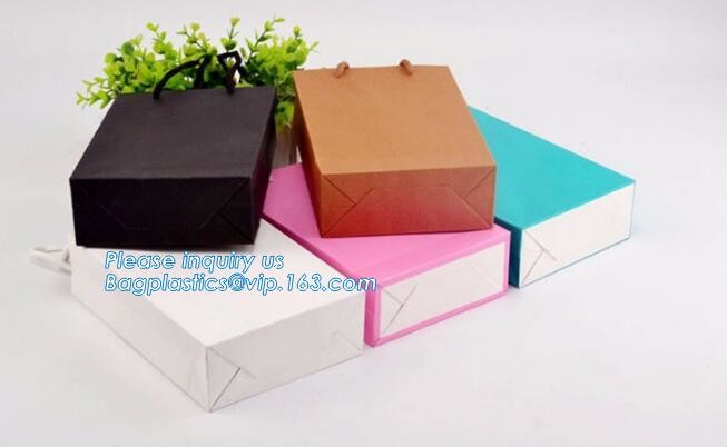 Flower carrier bag with different color customized pot plants kraft paper bag with handle,stamping logo fancy paper flow