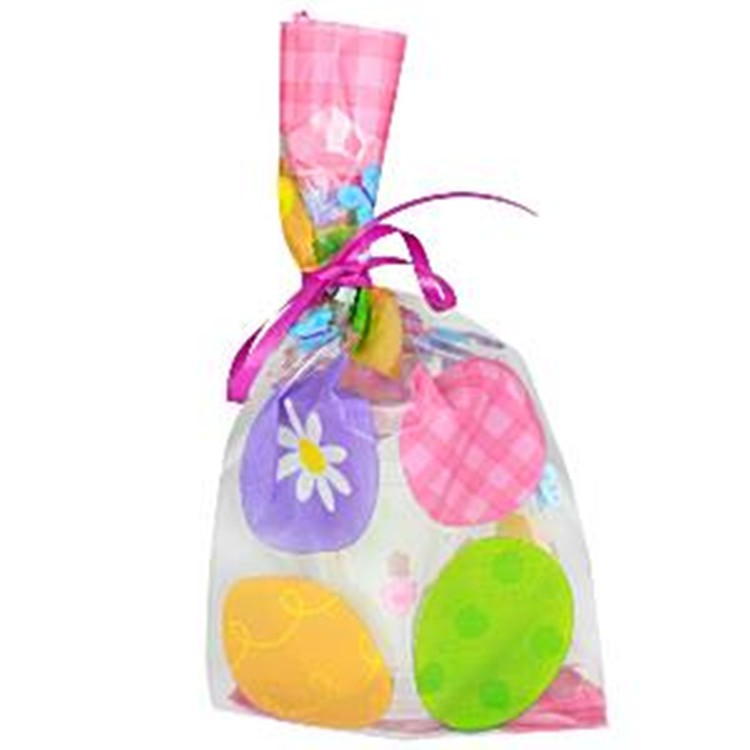 Disposable Plastic Packaging Treat Bags / Easter Candy Bags / Cellophane Loot Bags