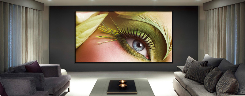 Acoustically Transparent Fabric Fixed Frame Projection Screen With Velvet Aluminum Frame