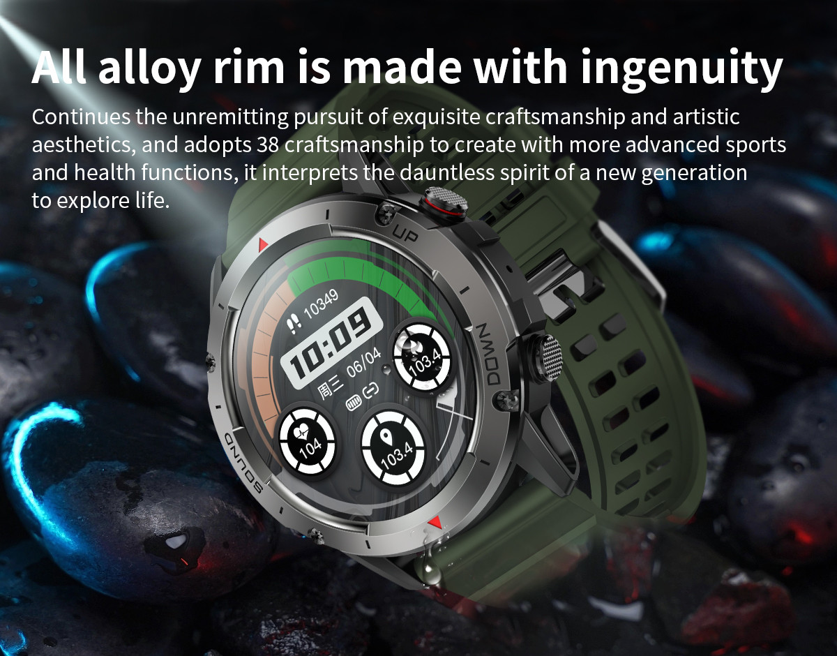 New NX9 Defense Sports Bluetooth Call Smart Watch 1.39 Round Screen Ultra Long Standby